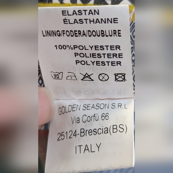 Women's Size 46 Ankle Cropped Cream Textured Pattern AT.P.CO Pants - Picture 9 of 9